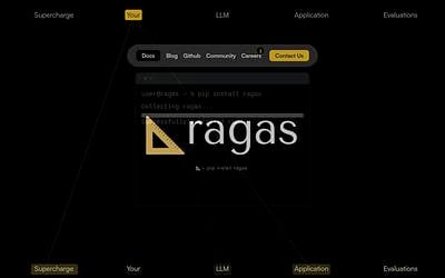 Screenshot of Ragas webpage
