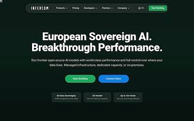 Screenshot of Infercom webpage