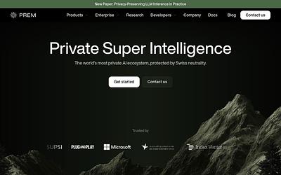 Screenshot of Prem AI webpage