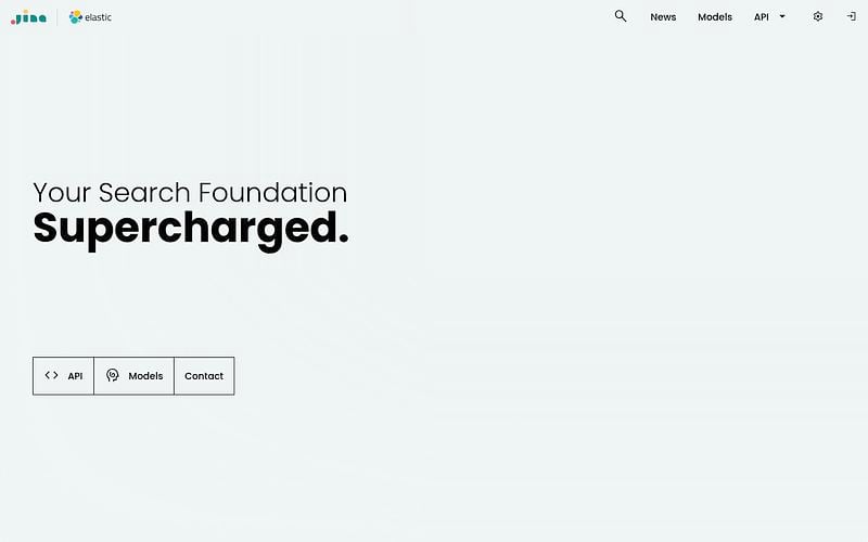 Screenshot of Jina AI webpage