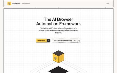 Screenshot of Stagehand webpage