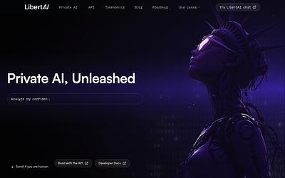 Screenshot of LibertAI webpage