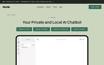 Screenshot of GPT4All webpage