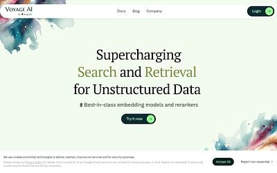 Screenshot of Voyage AI webpage