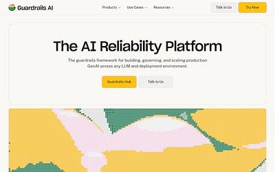 Screenshot of Guardrails AI webpage