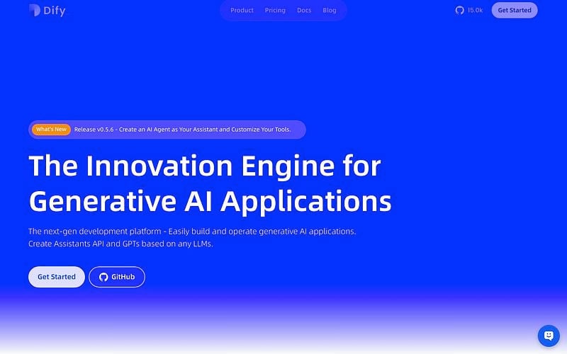 Screenshot of Dify webpage