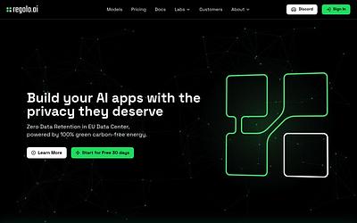 Screenshot of regolo webpage