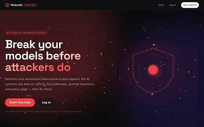 Screenshot of Redcells webpage