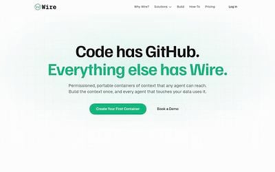 Screenshot of Wire webpage