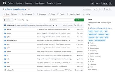 Screenshot of Project Zero webpage