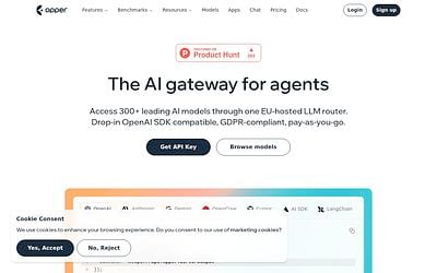 Screenshot of Opper webpage