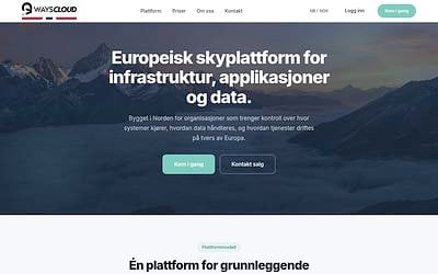 Screenshot of WAYSCloud webpage