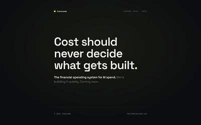 Screenshot of Tokenade webpage