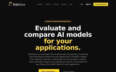 Screenshot of EidoStack webpage