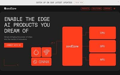 Screenshot of Roofline webpage