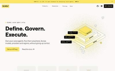 Screenshot of SLNG webpage