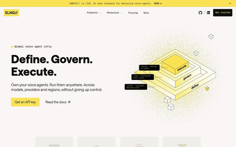 Screenshot of SLNG webpage