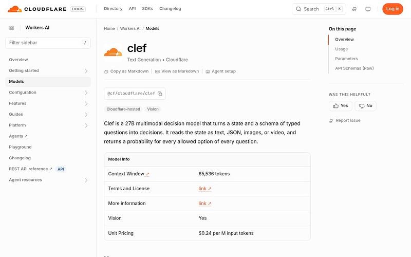 Screenshot of Clef webpage