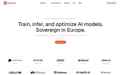 Screenshot of Kontinent webpage