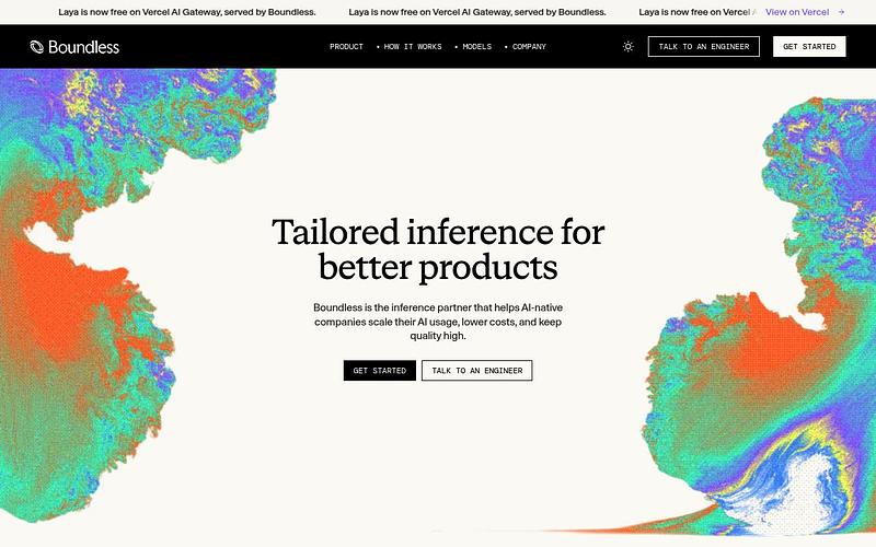 Screenshot of Boundless webpage