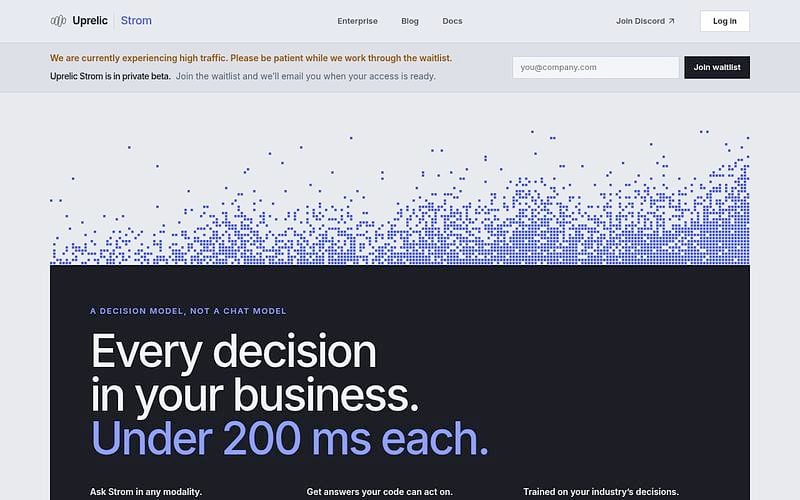 Screenshot of Strom webpage