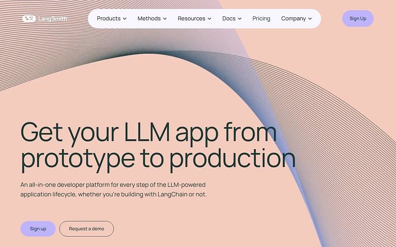 Screenshot of LangSmith webpage