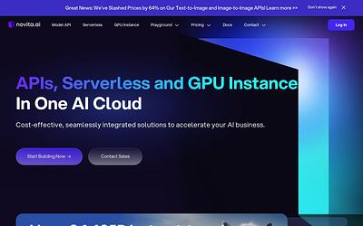 Screenshot of novita.ai webpage