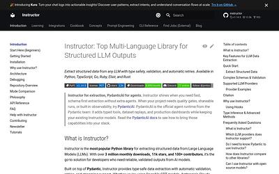 Screenshot of Instructor webpage
