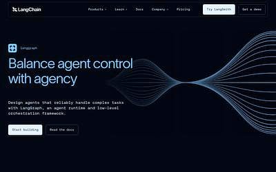 Screenshot of LangGraph webpage