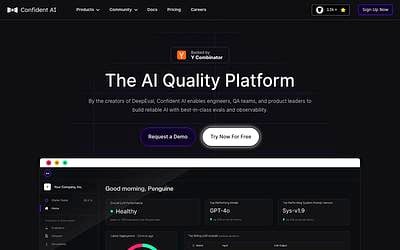 Screenshot of DeepEval webpage