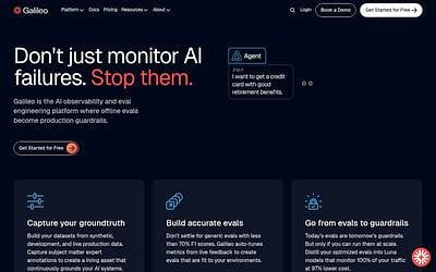 Screenshot of Galileo webpage
