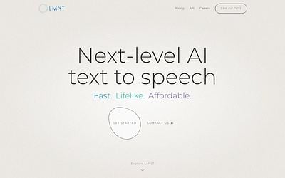 Screenshot of LMNT webpage