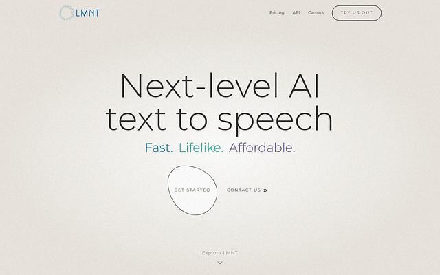 Screenshot of LMNT webpage