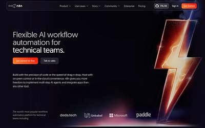 Screenshot of n8n webpage