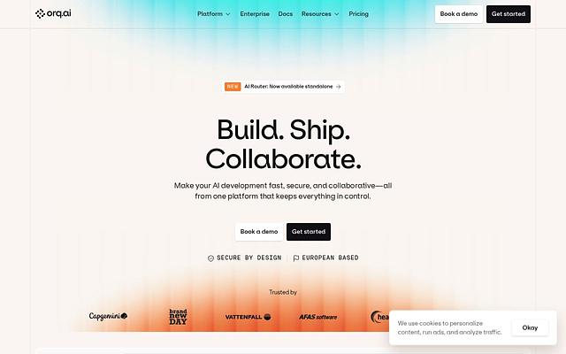 Screenshot of Orq.ai webpage
